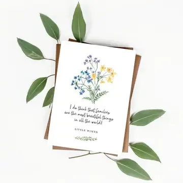 Little Women - Families Literary Quote Card