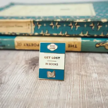 Get Lost In Books Book Lover Enamel Pin Badge