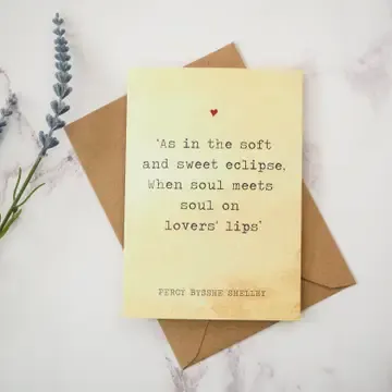 Literature Lovers Card Percy Shelley Quote