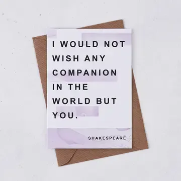 Companion Anniversary Card - Shakespeare