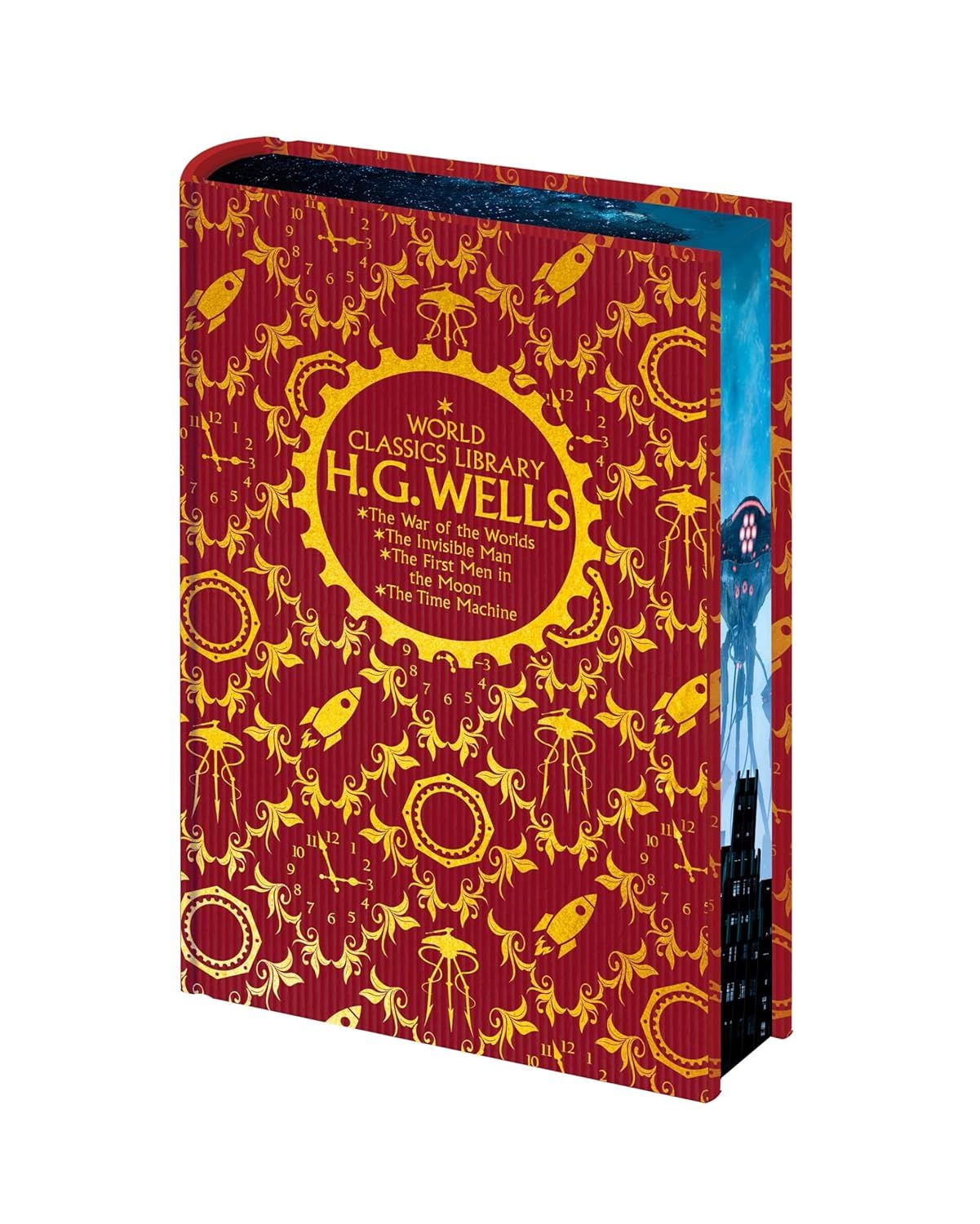 World Classics Library: H. G. Wells: The War of the Worlds, The Invisible Man, The First Men in the Moon, The Time Machine - Hardcover