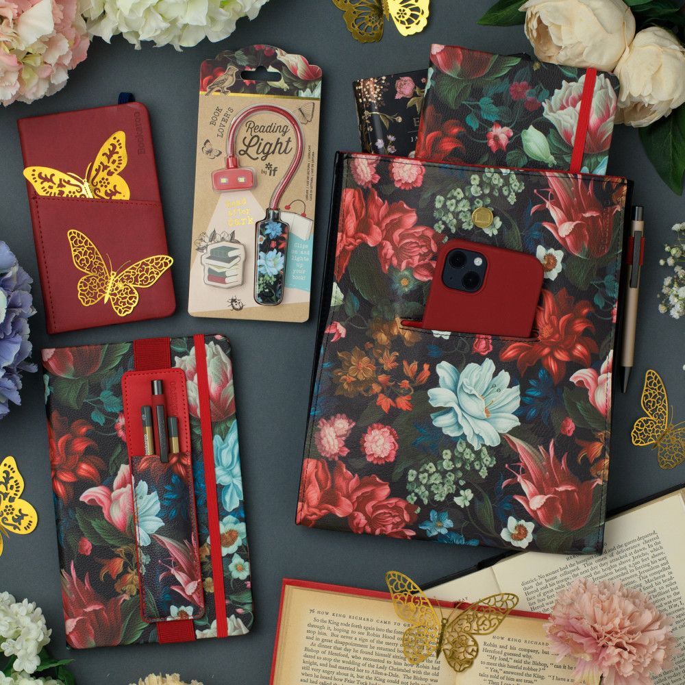 Bookaroo Dark Floral Stationary