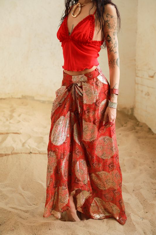 Fatima Lurex Maxi Skirt