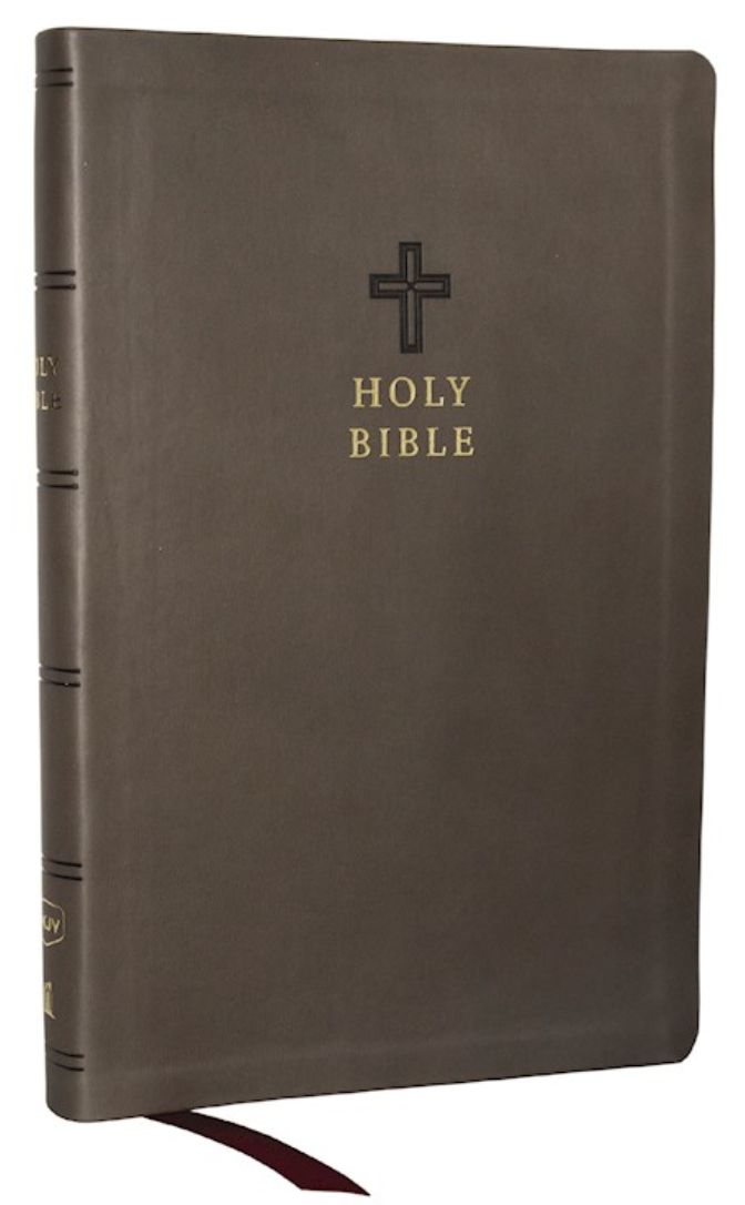 KJV Holy Bible Value Ultra Thinline, Charcoal Leathersoft, Red Letter, Comfort Print: King James Version