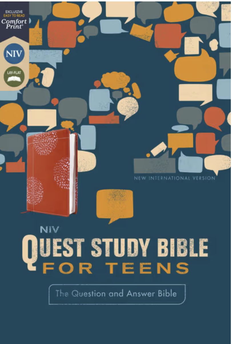 NIV, Quest Study Bible for Teens, Leathersoft, Coral, Comfort Print The Question and Answer Bible