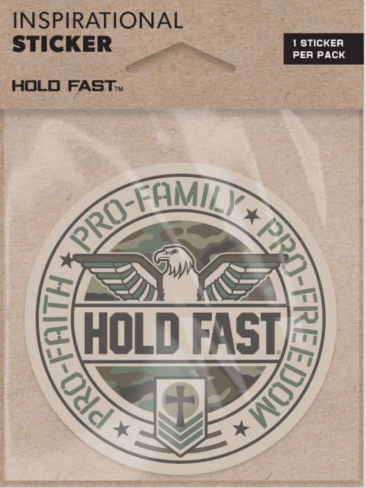 Pro Faith Family Freedom HOLD FAST Sticker