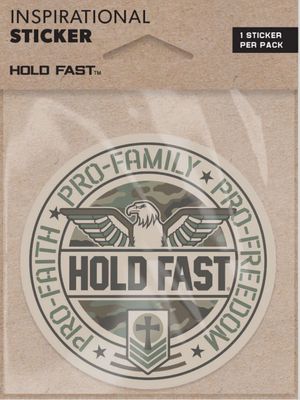 Pro Faith Family Freedom HOLD FAST Sticker