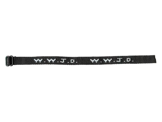 BRACELET WWJD WOVEN BLACK