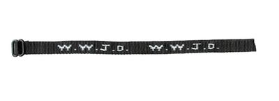BRACELET WWJD WOVEN BLACK