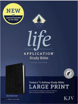 KJV Life Application Study Bible/Large Print (Third Edition)-RL-Black Bonded Leather Indexed