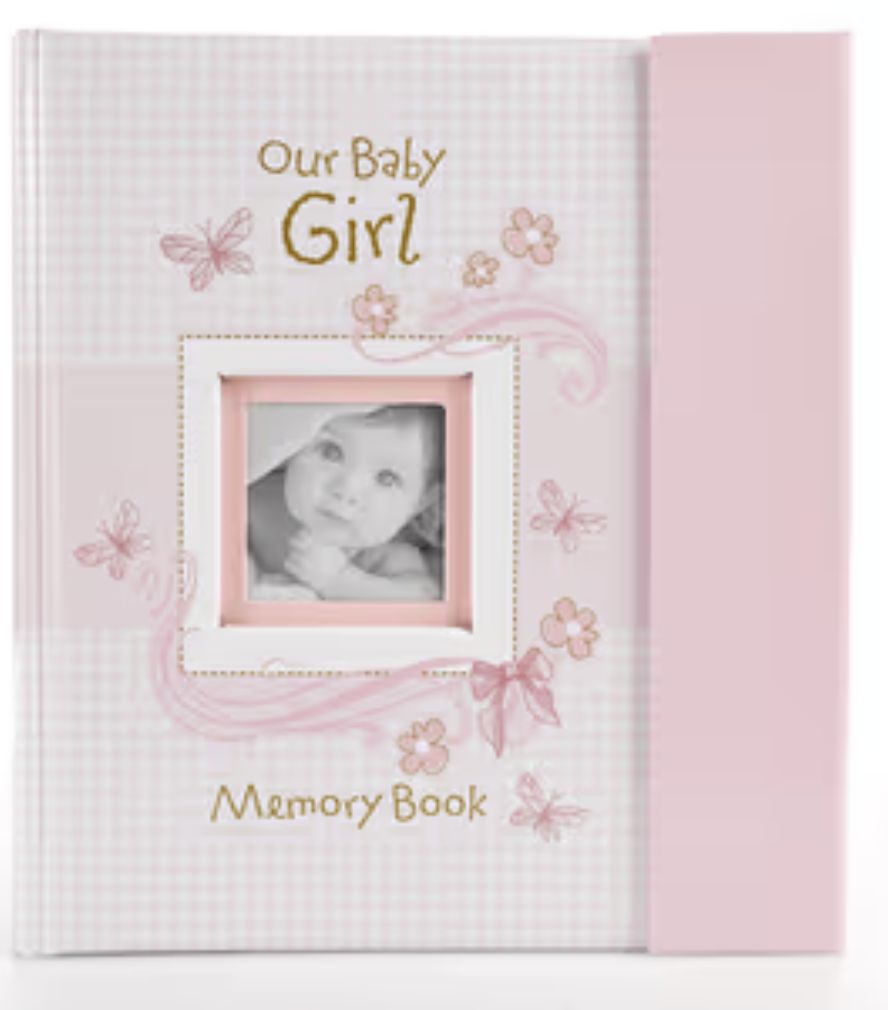 Girl Baby Book of Memories Pink Keepsake Photo Album Our Baby Girl Memory Book Baby Book with Bible Verses, the First Year