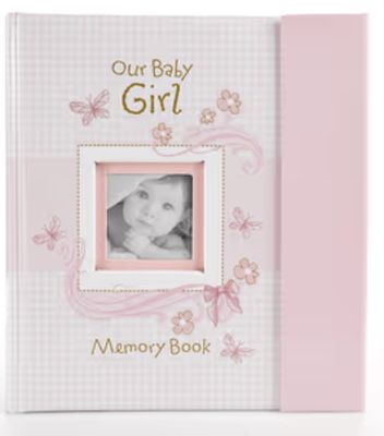 Girl Baby Book of Memories Pink Keepsake Photo Album Our Baby Girl Memory Book Baby Book with Bible Verses, the First Year