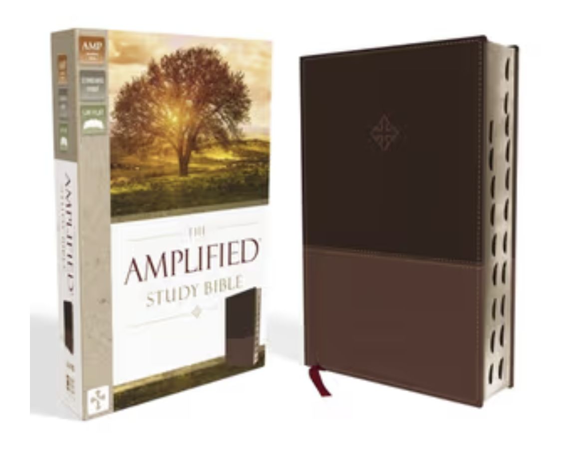 Amplified Study Bible, Imitation Leather, Brown, Indexed