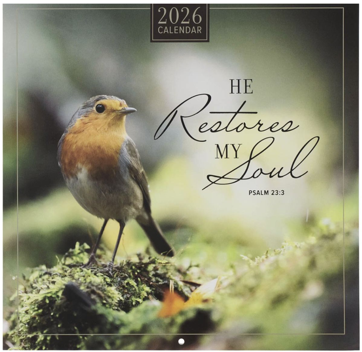 2026 He Restores My Soul Large Wall Calendar - Psalm 23:3
