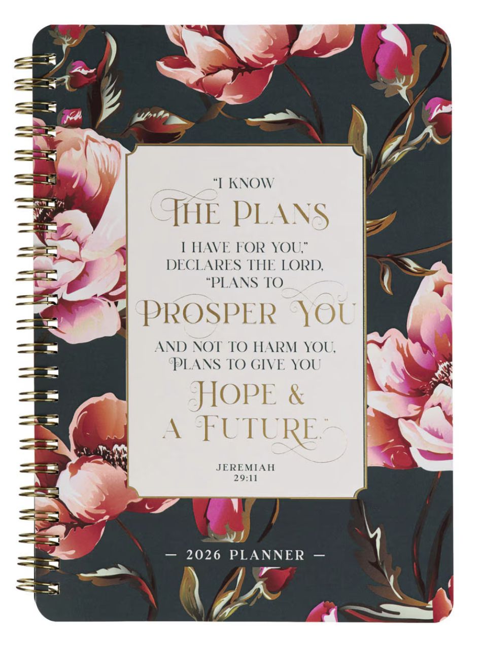 2026 I Know the Plans Spiral Weekly Planner - Jeremiah 29:11