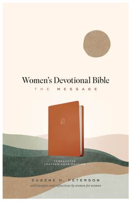 The Message Women&#39;s Devotional Bible Leather-Look, Terracotta