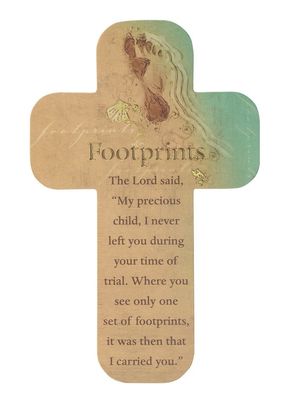 Footprints Cross Bookmark Set