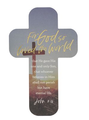 God So Loved the World Sunrise Cross Bookmark John 3:16