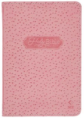 Pink Faux Leather NLT New Testament Keepsake Bible for Girls