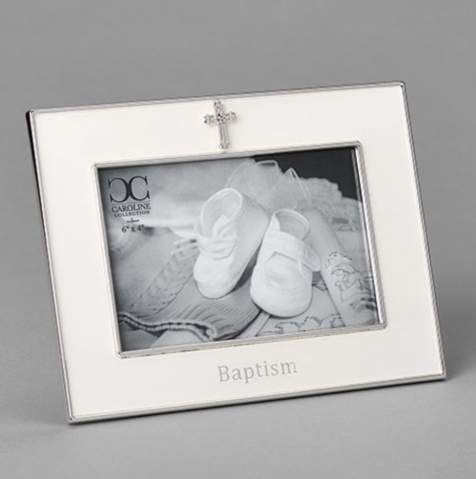 6  H BAPTISM FRAME 4X6 W/CROSS CAROLINE COLLECTION