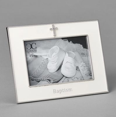 6  H BAPTISM FRAME 4X6 W/CROSS CAROLINE COLLECTION
