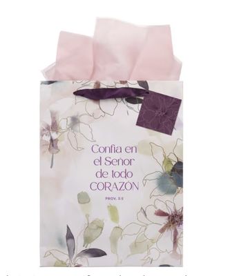 Confía En El Señor Proverbios 3:5 Bolsa de Regalo Grande