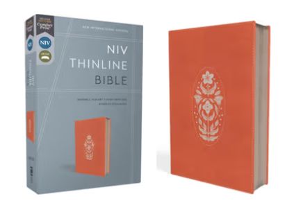 NIV, Thinline Bible, Leathersoft, Coral, Zippered, Red Letter, Comfort Print