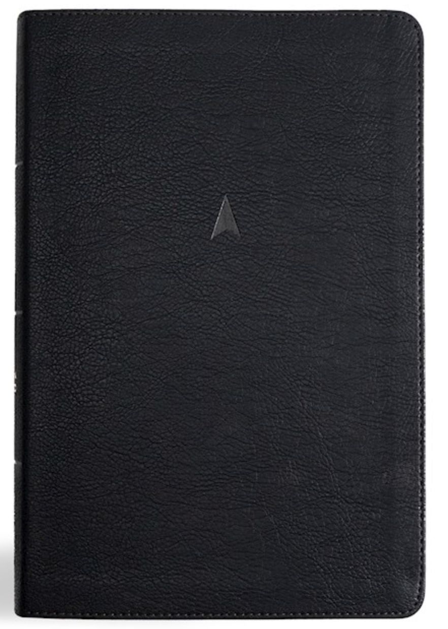 CSB Men's Daily Bible-Black LeatherTouch Indexed