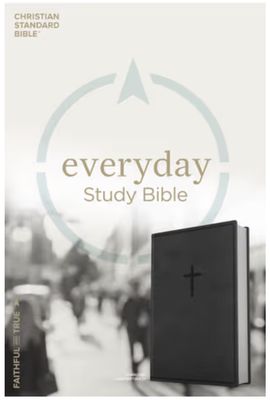 CSB Everyday Study Bible, Black Leathertouch