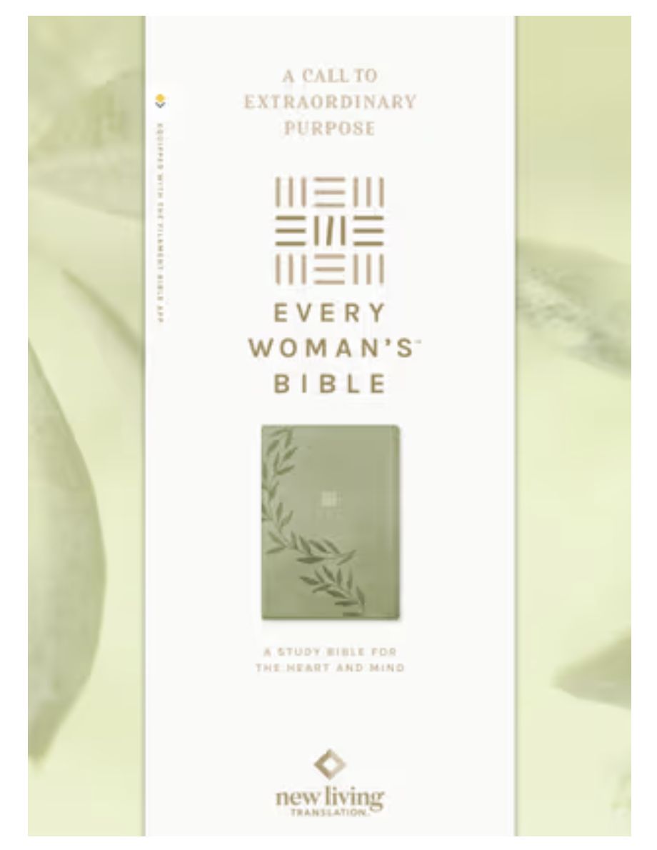 NLT Every Woman's Bible: Filament Enabled Leatherlike, Olive Branch Green, Red Letter