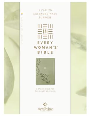 NLT Every Woman&#39;s Bible: Filament Enabled Leatherlike, Olive Branch Green, Red Letter