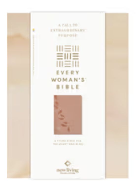 NLT Every Woman&#39;s Bible: Filament Enabled Leatherlike, Pink Petals, Red Letter