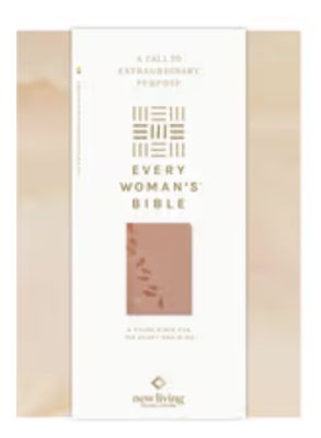 NLT Every Woman&#39;s Bible: Filament Enabled Leatherlike, Pink Petals, Red Letter