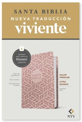 NTV Biblia Valor Premium Letra Grande Con Filament Rosa