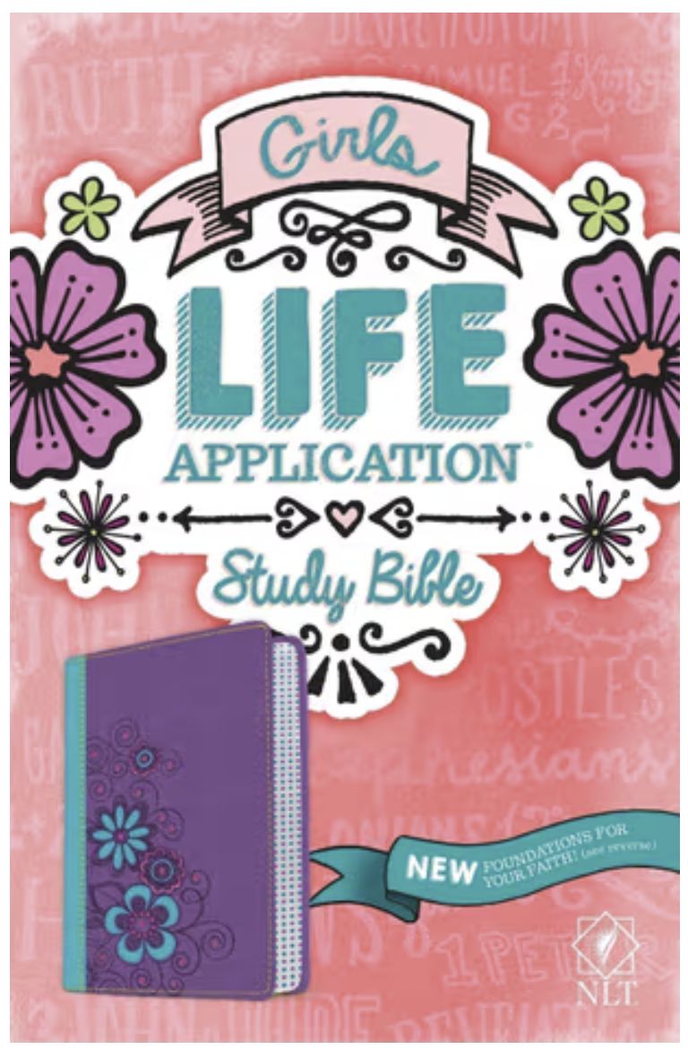 Girls Life Application Study Bible-NLT DUO-TONE PURPLE