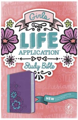 Girls Life Application Study Bible-NLT DUO-TONE PURPLE