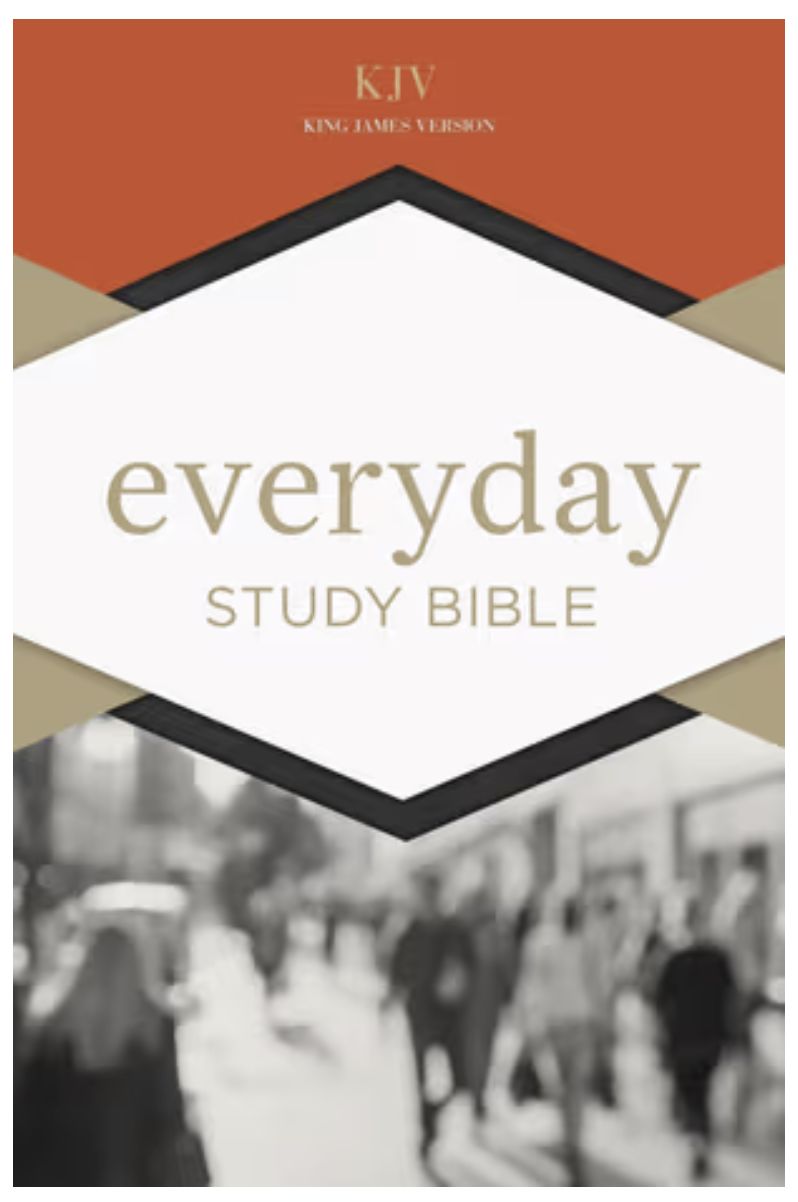 KJV Everyday Study Bible, Navy Cross Leathertouch