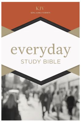 KJV Everyday Study Bible, Navy Cross Leathertouch
