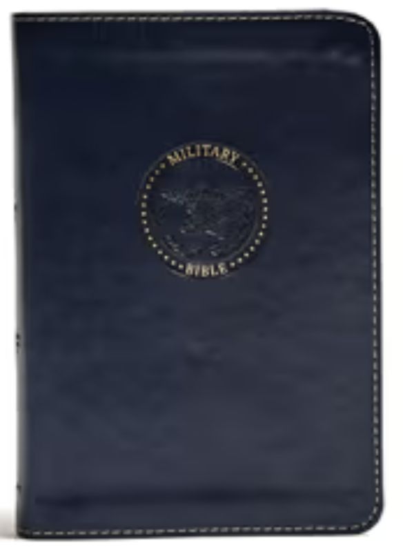 CSB Military Bible, Navy Blue Leathertouch