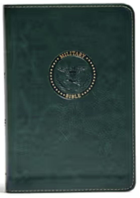 CSB Military Bible, Green Leathertouch