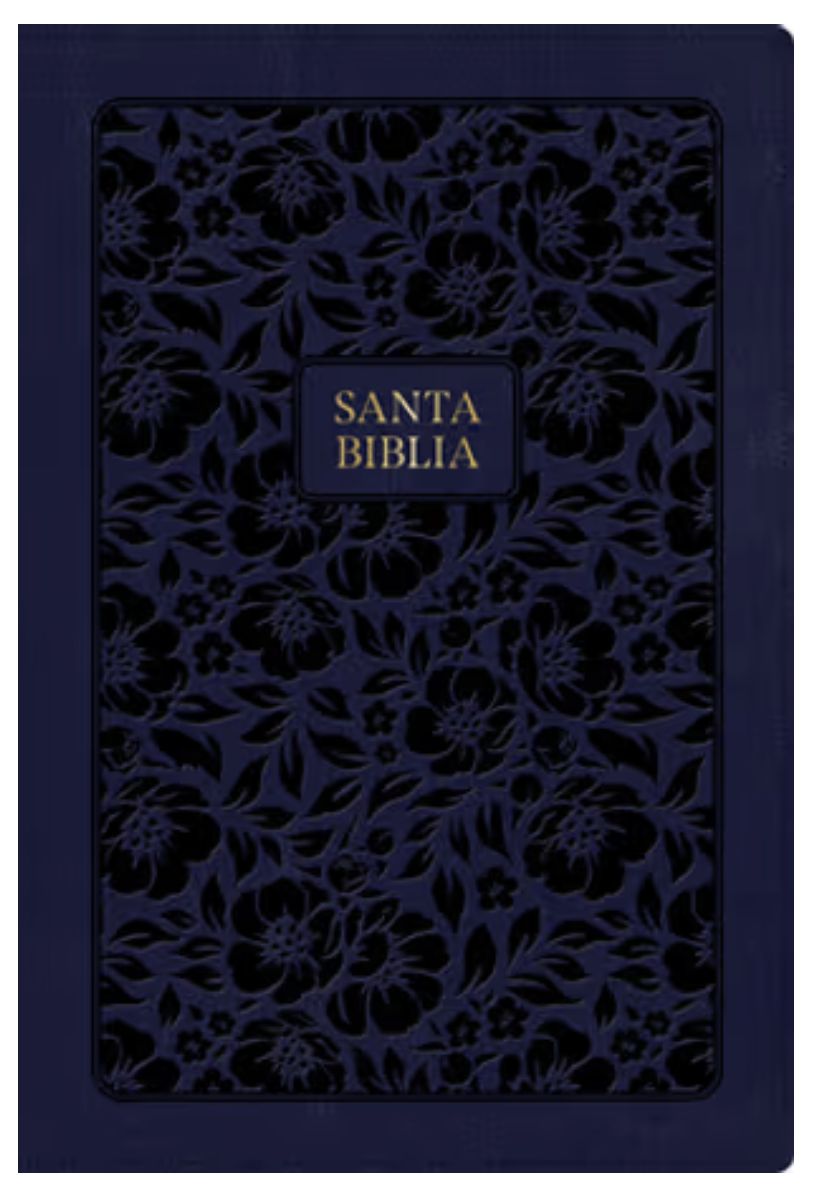 RVR 1960 Biblia Letra Grande Tamaño Manual Edición Especial, Azul Marino, Símil Piel