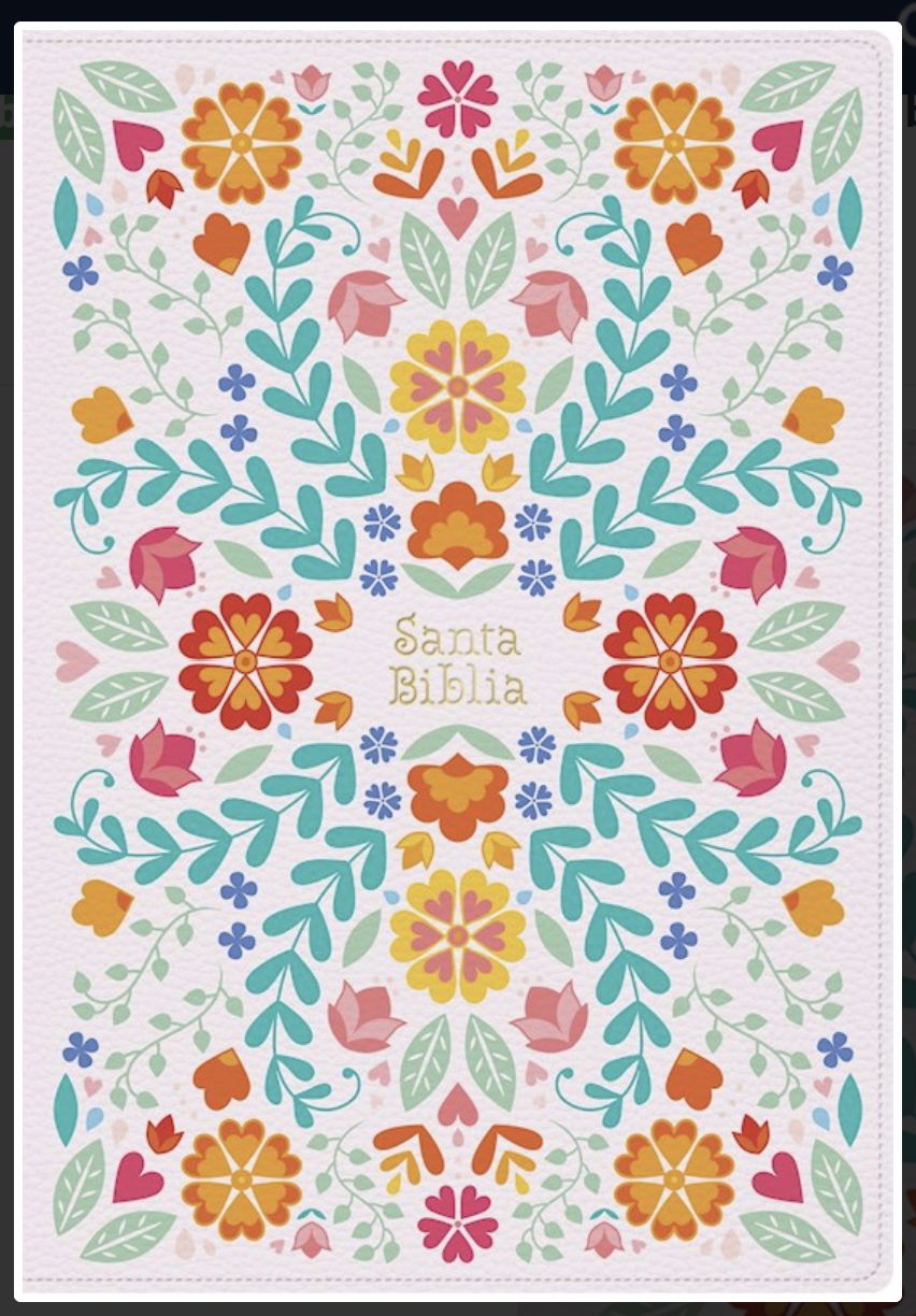 RVR 1960 Biblia Letra Super Gigante Flores
