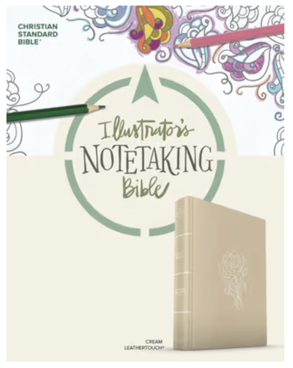 CSB Illustrator's Notetaking Bible, Large Print Edition, Cream Leathertouch