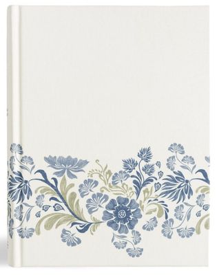 CSB Notetaking Bible: Large Print Edition-Cream Floral Cloth Over Board