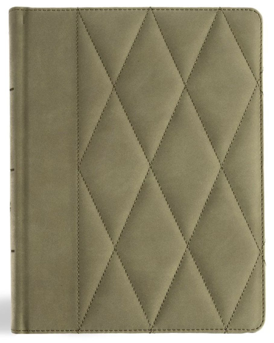 CSB Notetaking Bible Large Print Edition-Sage Suedesoft LeatherTouch