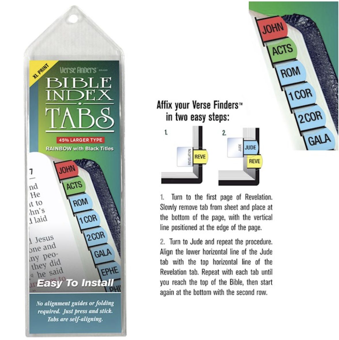 VerseFinders Tabs Rainbow Horizontal XL