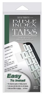 Verse Finders Thin Pack Slim Line Silver Bible Tabs