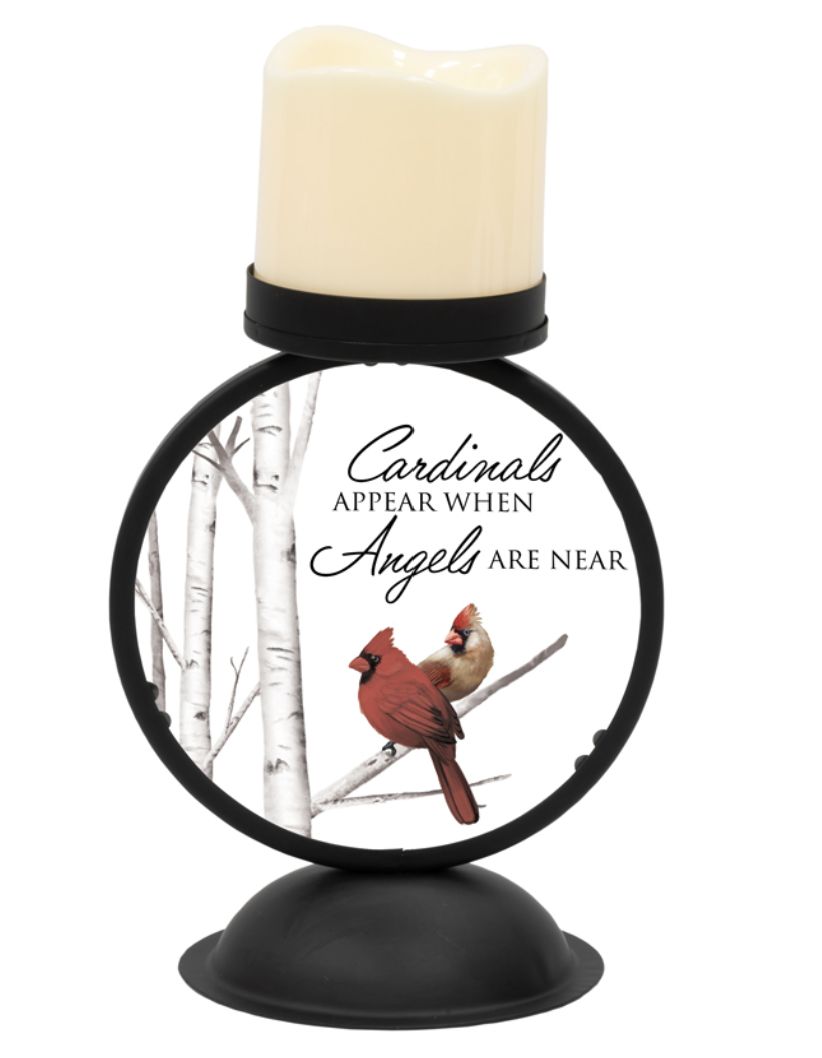 &quot;Cardinals Appear&quot; Candle Holder