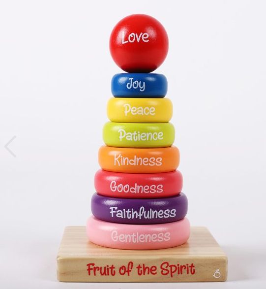 Wooden Puzzle – Stacking Rings – Fruit of the Spirit