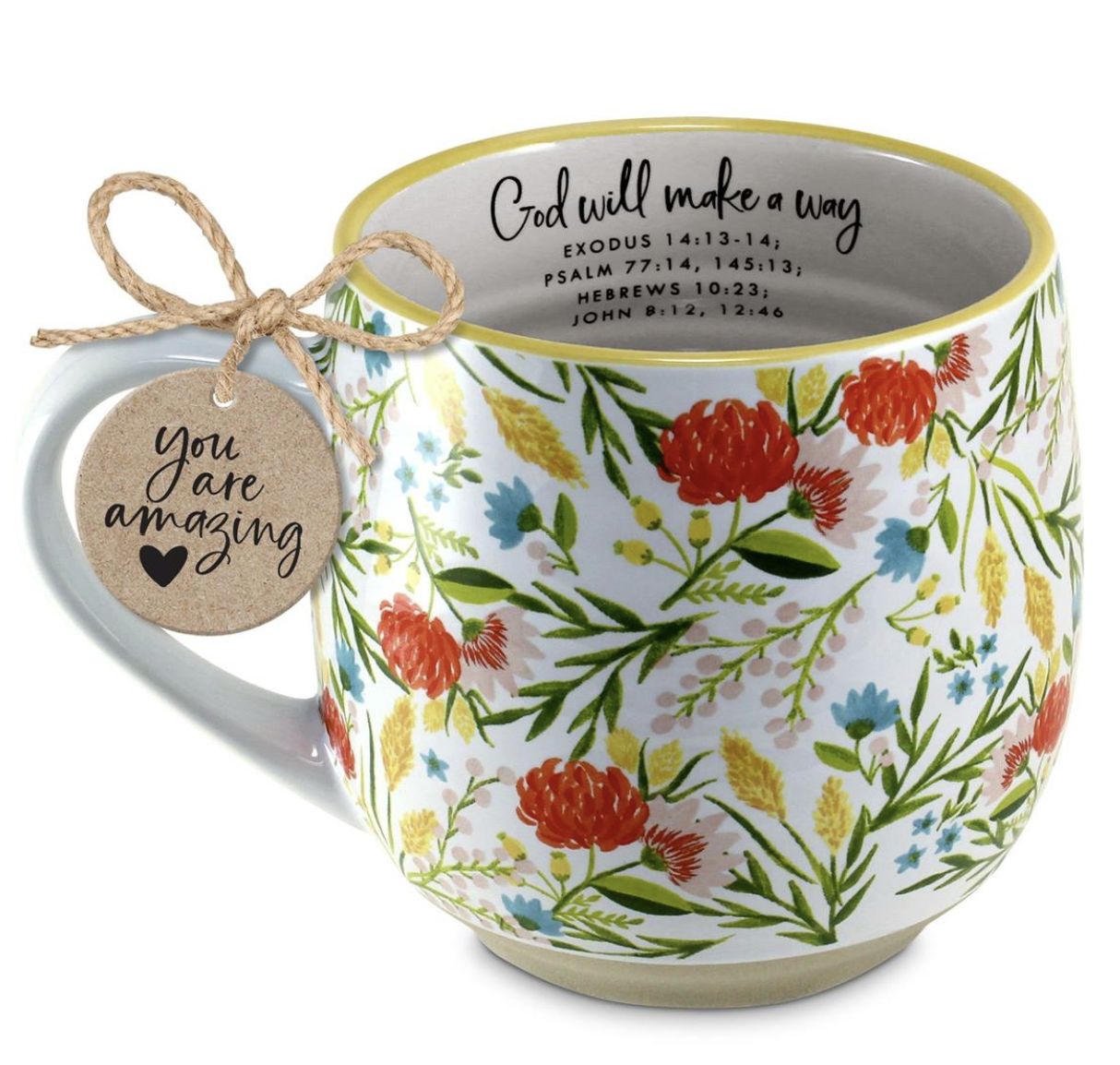 Coffee Mug God Will Make Vintage Floral
